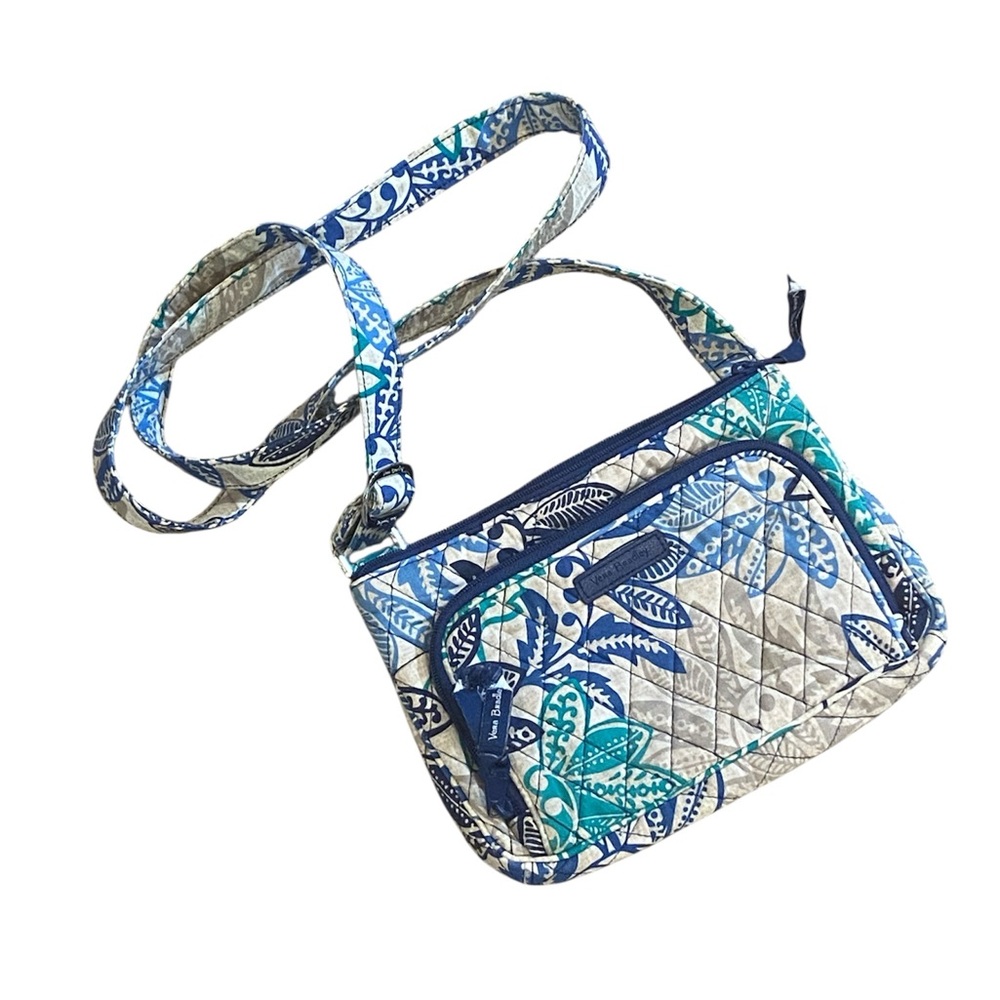 Vera Bradley Small Crossbody Bag Purse Santiago Quilted Pattern Fabric VGC